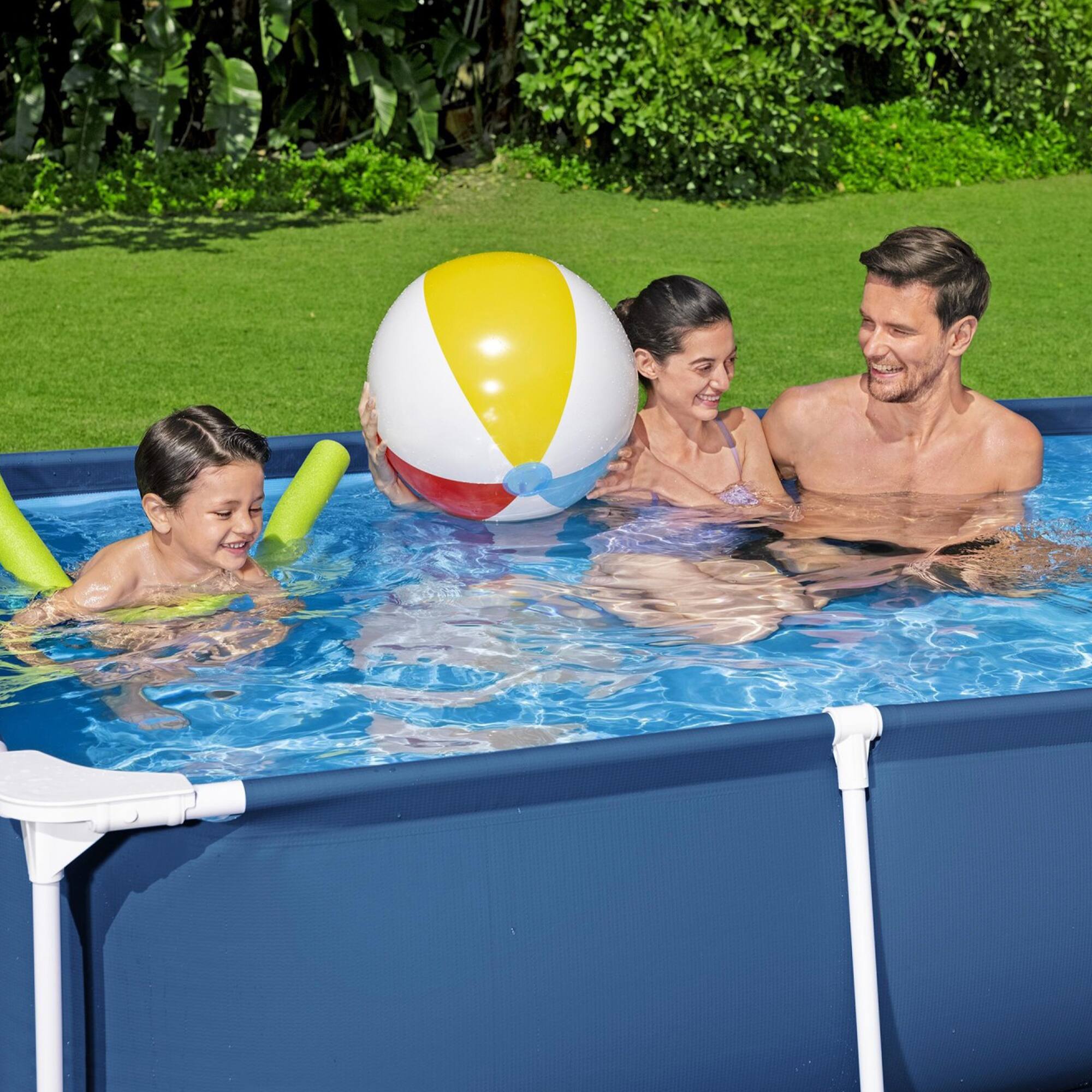 Alt View 8. Bestway - Bestway Steel Pro 8.5'x67"x24" Rectangular Above Ground Outdoor Swimming Pool.