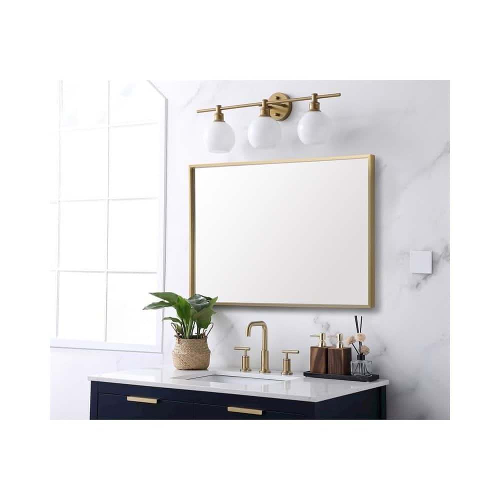 Elegant Decor - Aluminum Frame Rectangle Mirror 24x36 In - Gold price history on PriceWatchPro