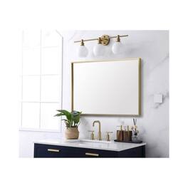 Elegant Decor - Aluminum Frame Rectangle Mirror 24x36 In - Gold