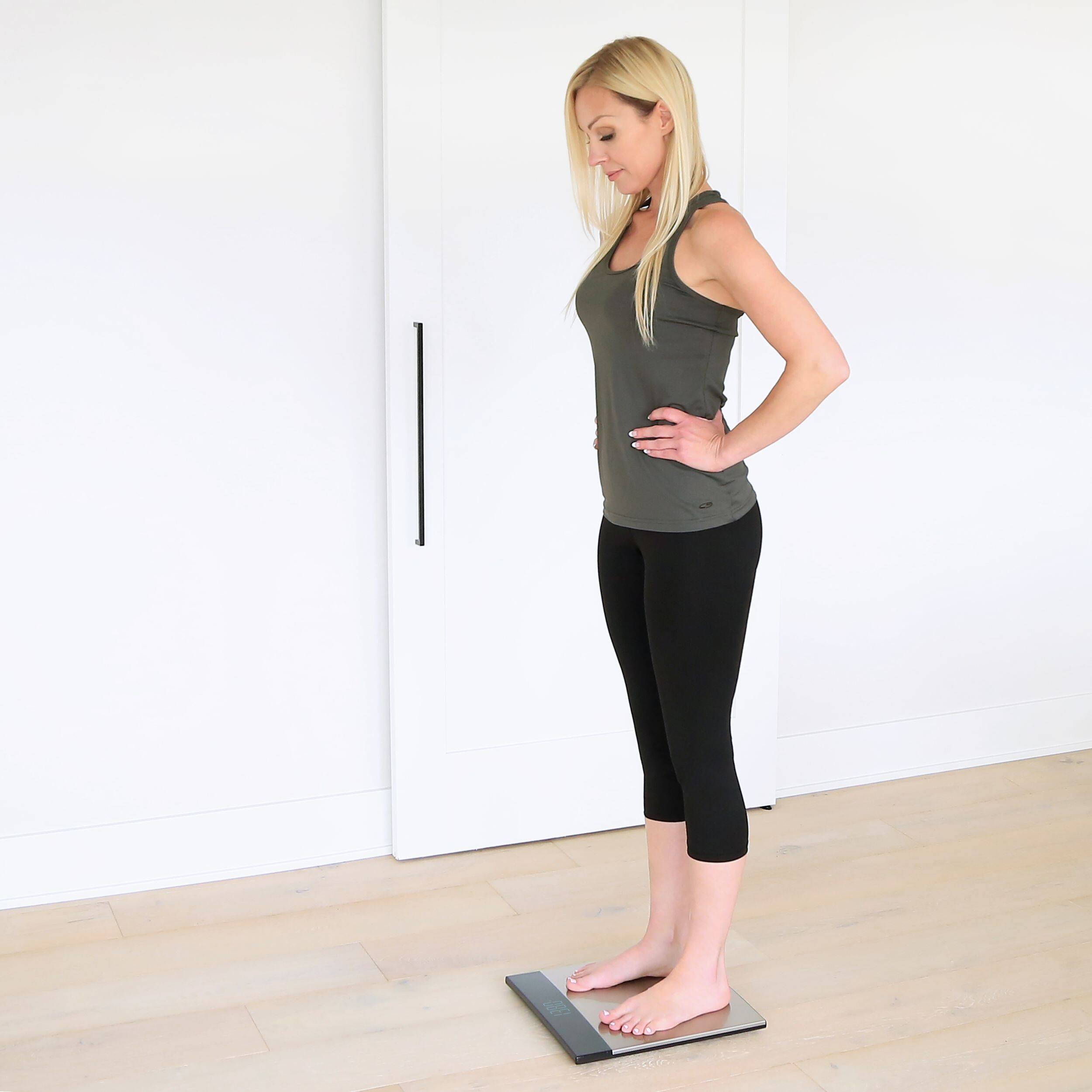 Alt View 2. Escali - Extra Large Stainless Steel Bathroom Scale - Stainless Steel.