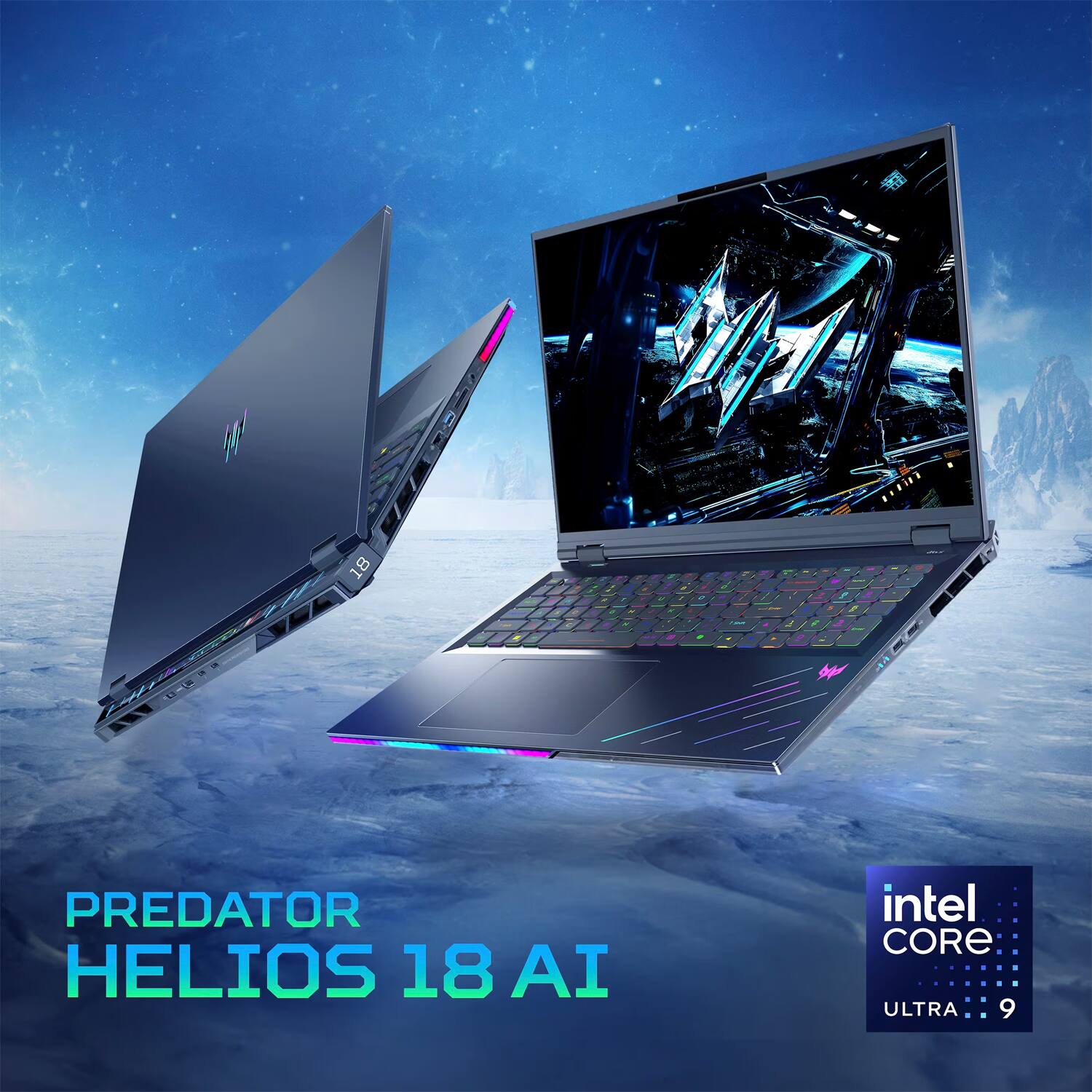 PREDATOR HELIOS 18 AI  
intel CORE ULTRA 9