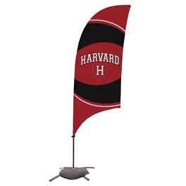Victory Corps - Harvard 7.5' Swirl Razor Feather Flag with Base - Crimson