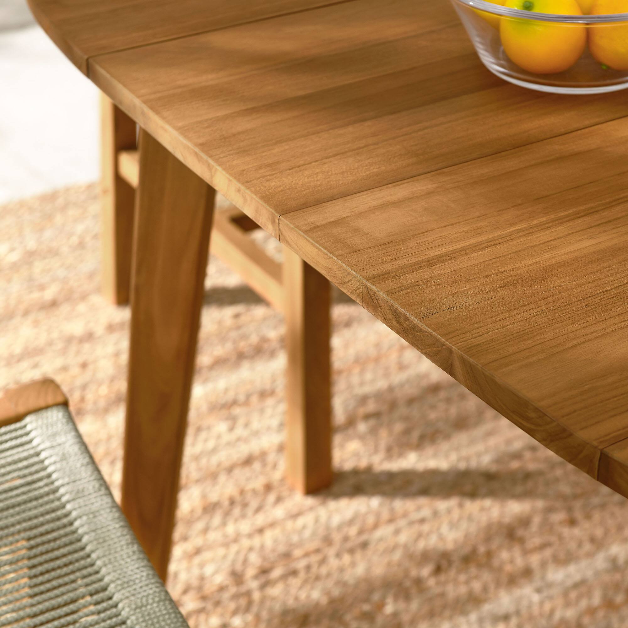 Alt View 2. Modway - Vienna 5-Piece Outdoor Patio Teak and Rope Dining Set with Armless Chairs by Modway - Natural Natural.