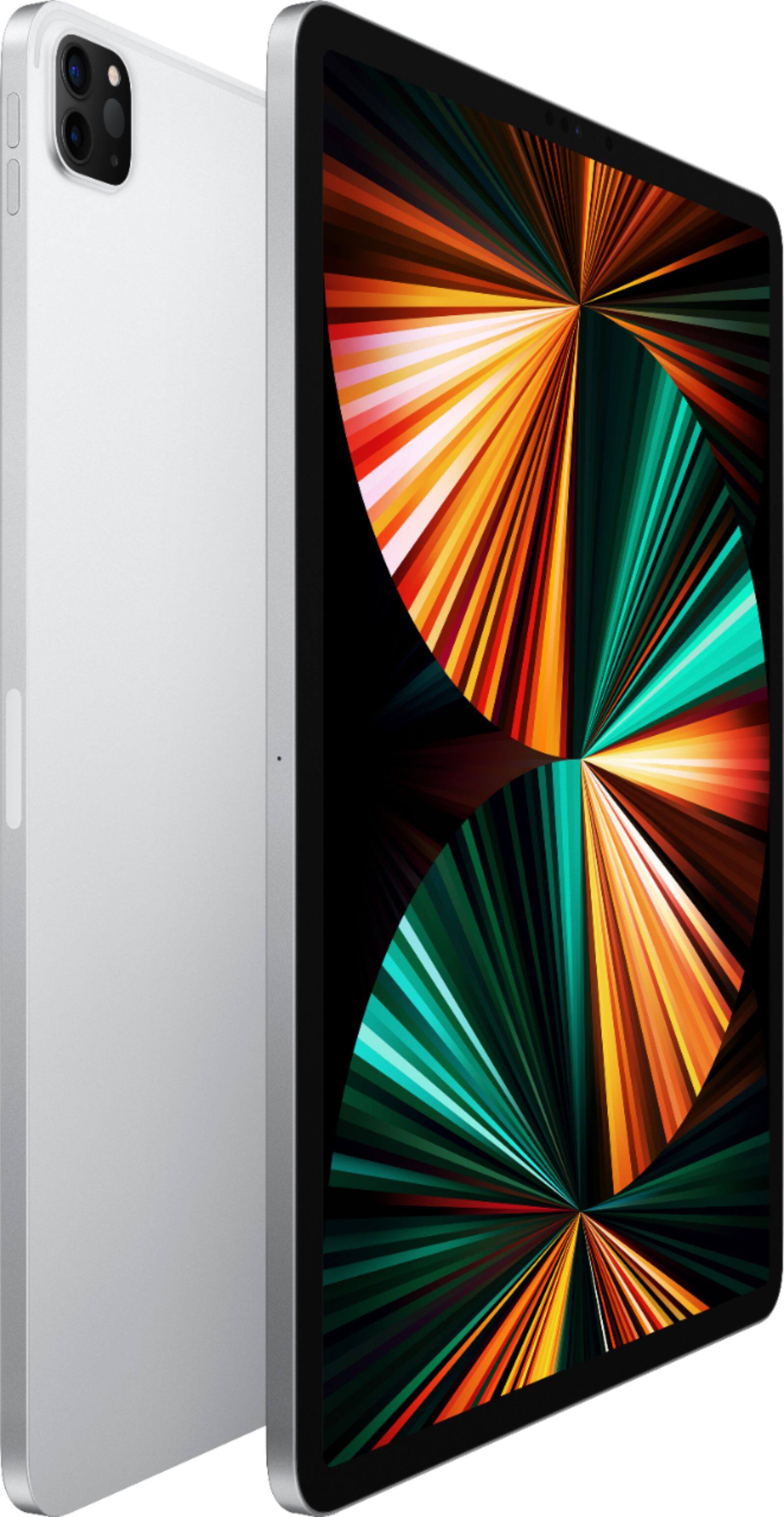Alt View 1. Apple - Certified Refurbished - Apple 12.9-Inch iPad Pro (5th Generation) (2021) Wi-Fi + Cellular - 128GB - Silver.
