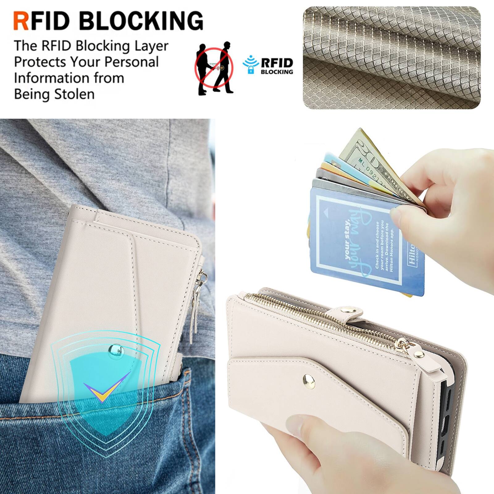 RFID BLOCKING

The RFID Blocking Layer Protects Your Personal Information from Being Stolen

RFID BLOCKING