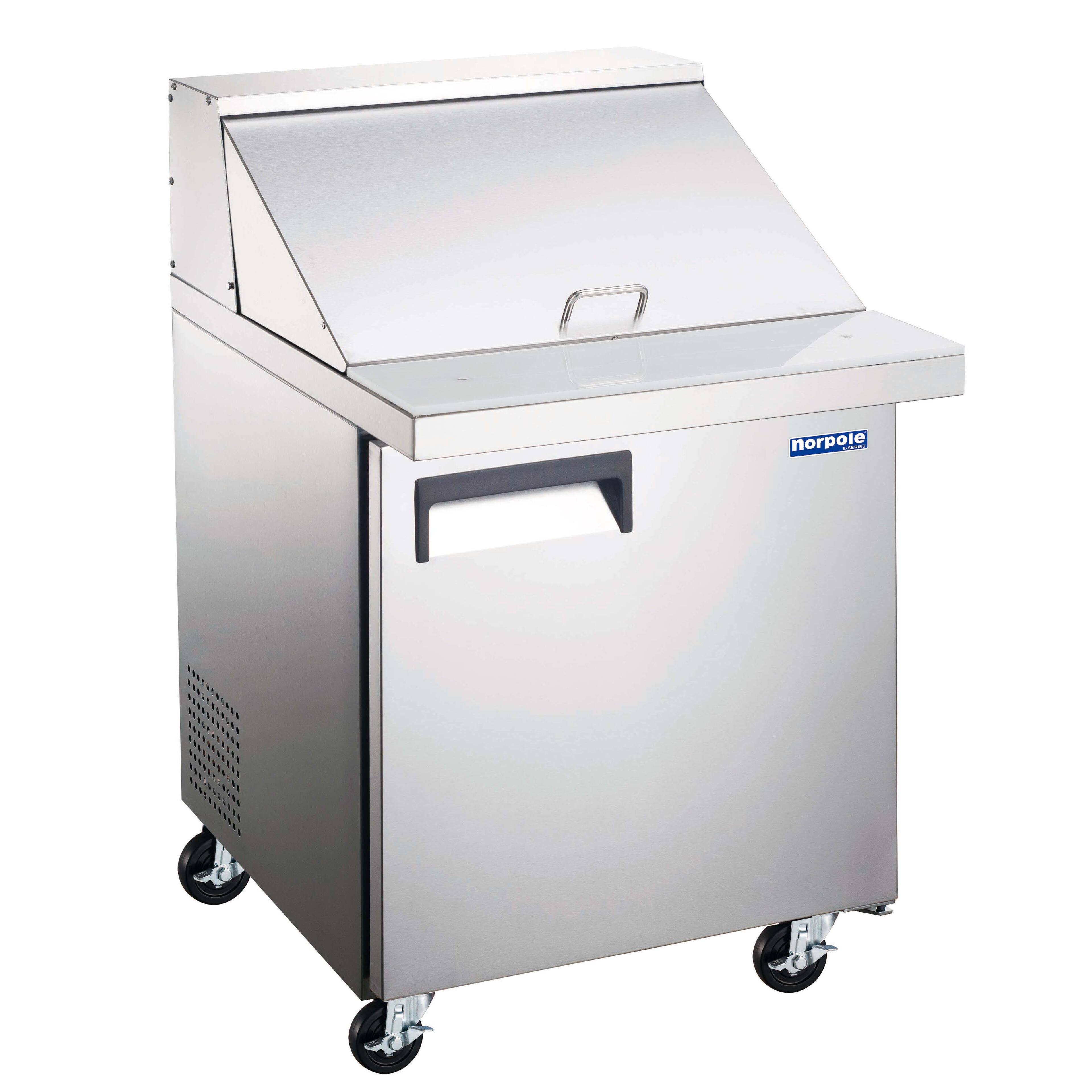 Alt View 5. Magic Chef - E-Series 27 in. 6 cu. ft. Single Door Mega Top Sandwich/Salad Prep Table Refrigerator in Stainless Steel - Stainless Steel.