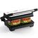 Front. YASHE - Panini Press Grill , 2-Slice Non-Stick, 180° Open - Black.