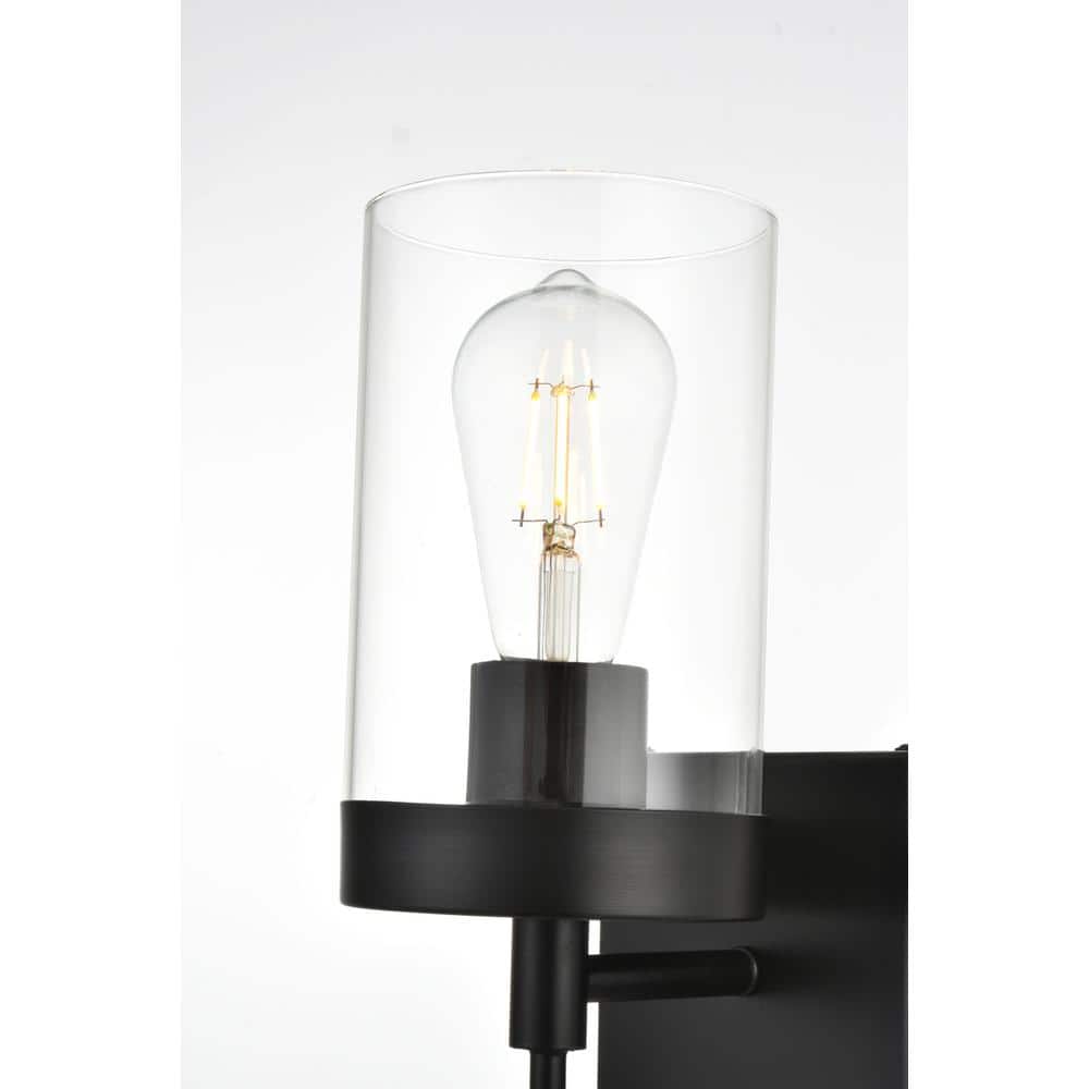 Living District - Benny 1 light Bath Sconce - Black And Clear price history on PriceWatchPro