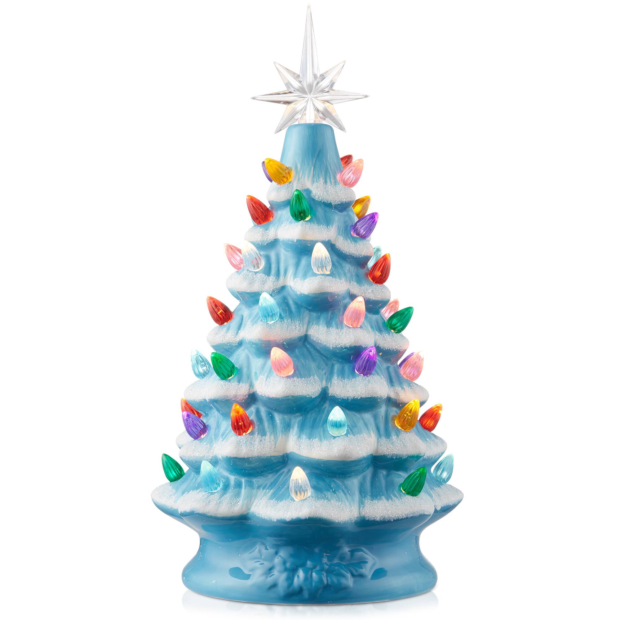 Blue Snow Flocked