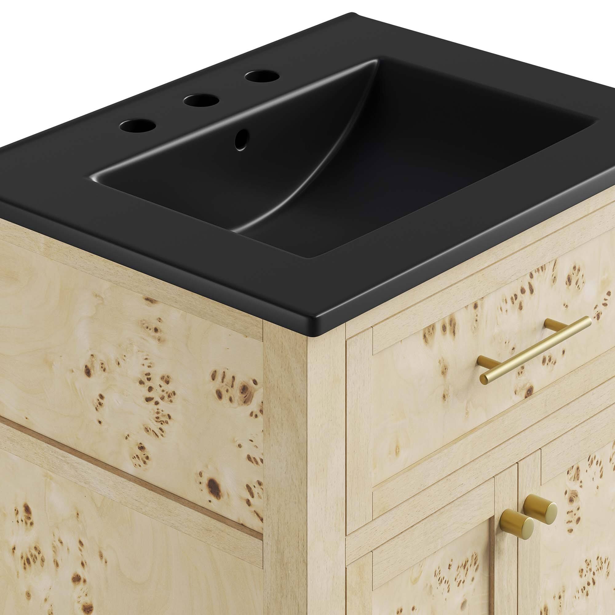 Alt View 7. Modway - Elysian Bathroom Vanity Basin Included by Modway - Black Burl.