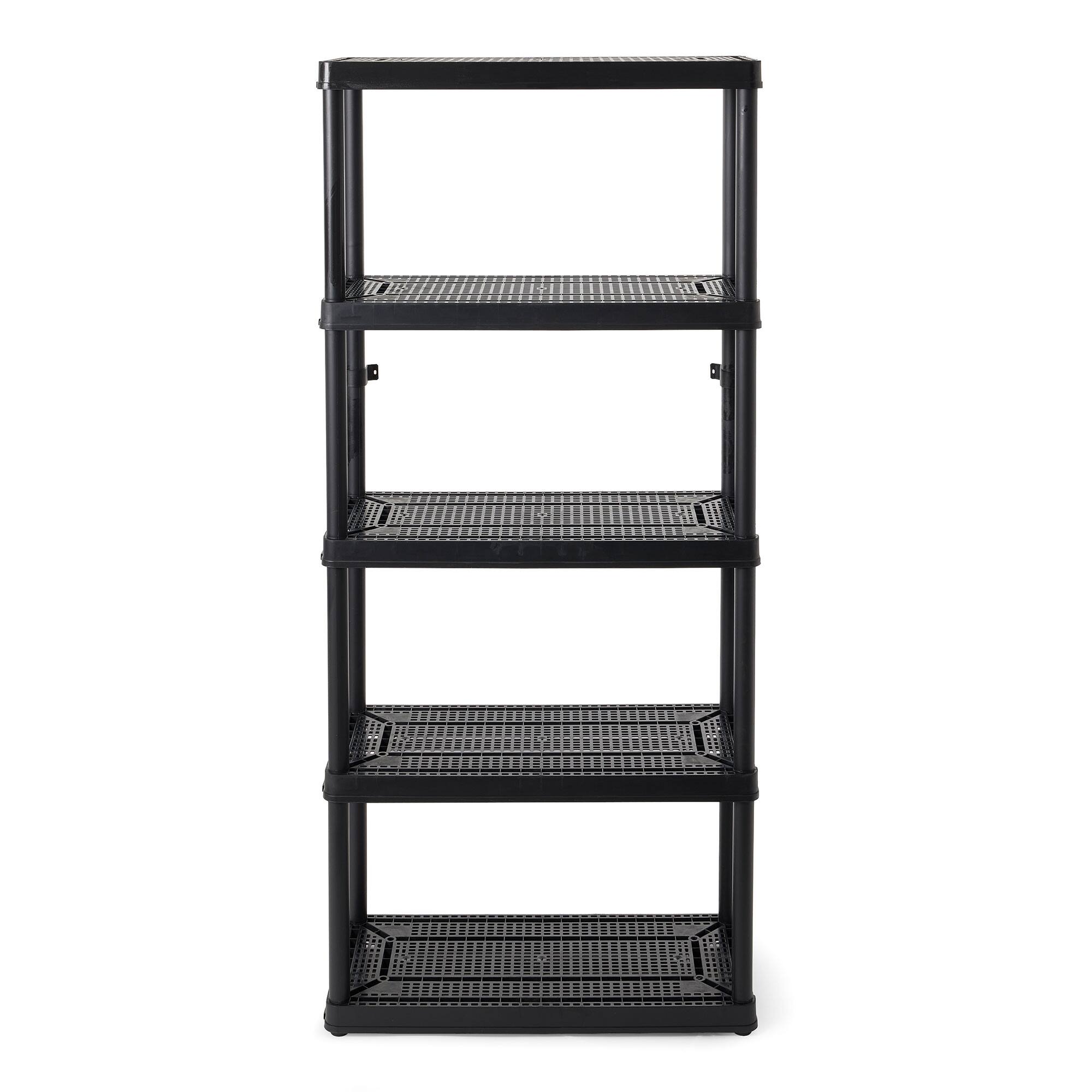 Alt View 8. Gracious Living - Gracious Living 5 Shelf Ventilated Medium Duty Storage Unit, Black (2 Pack) - Black.