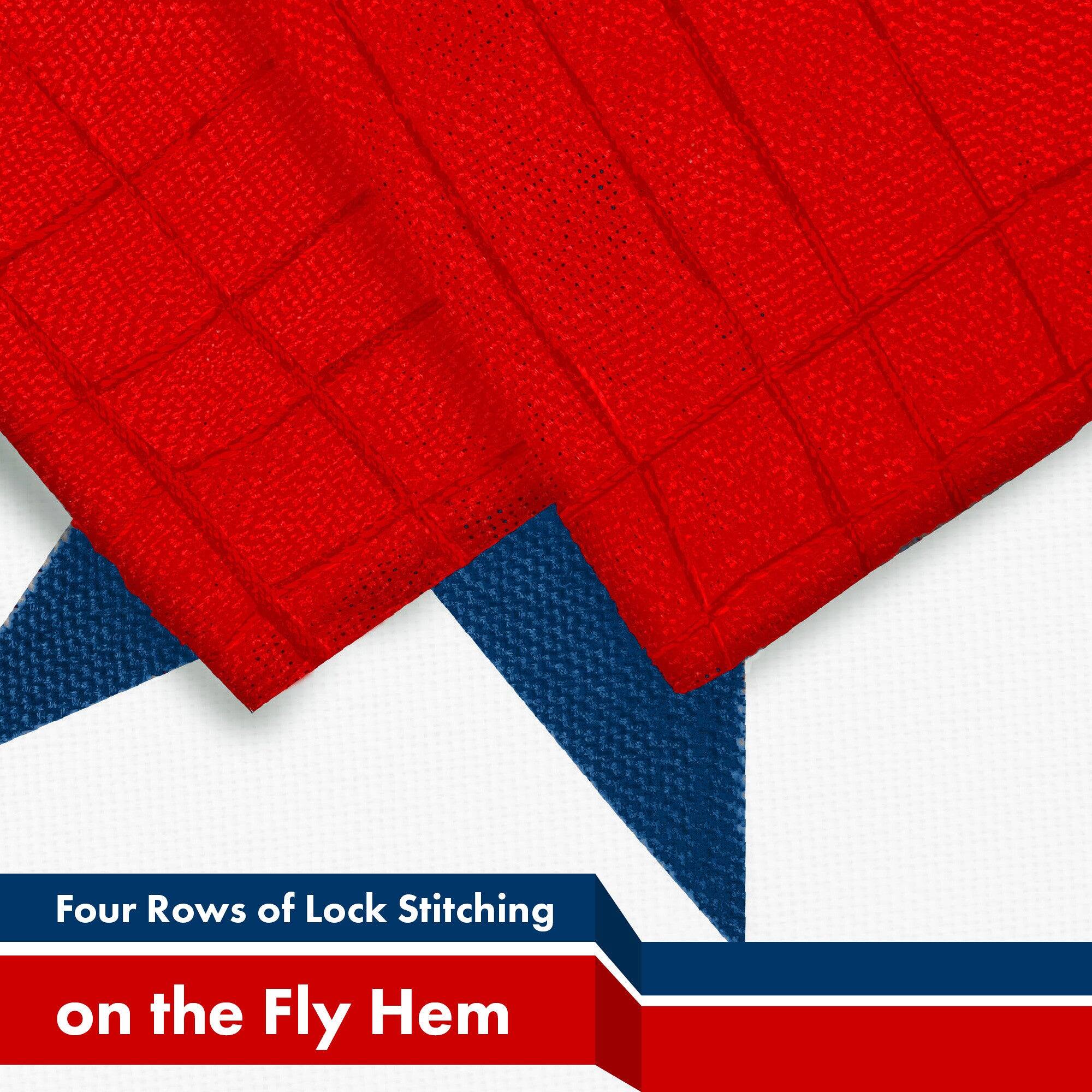 Four Rows of Lock Stitching on the Fly Hem