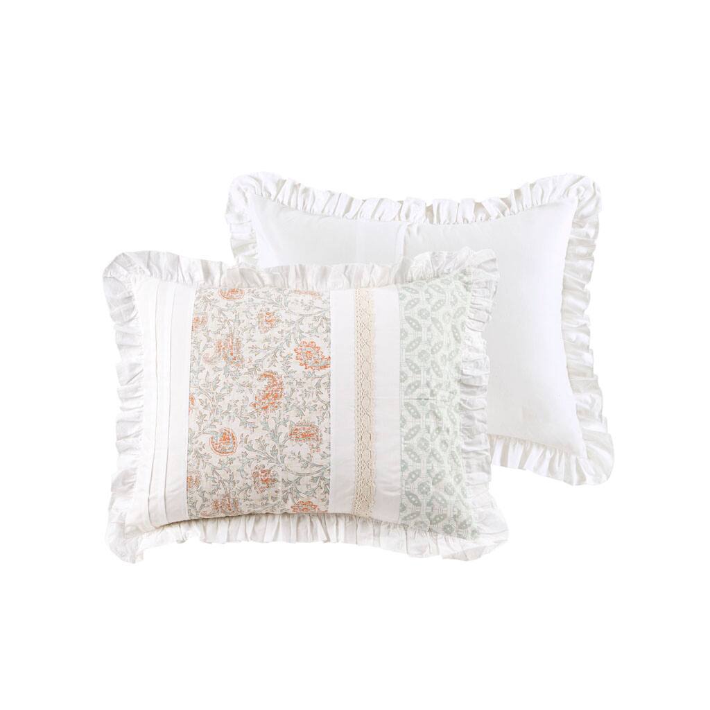 Alt View 3. Gracie Mills - Gracie Mills Singleton 9-Piece Cotton Percale Comforter Set with Paisley Print - Coral.
