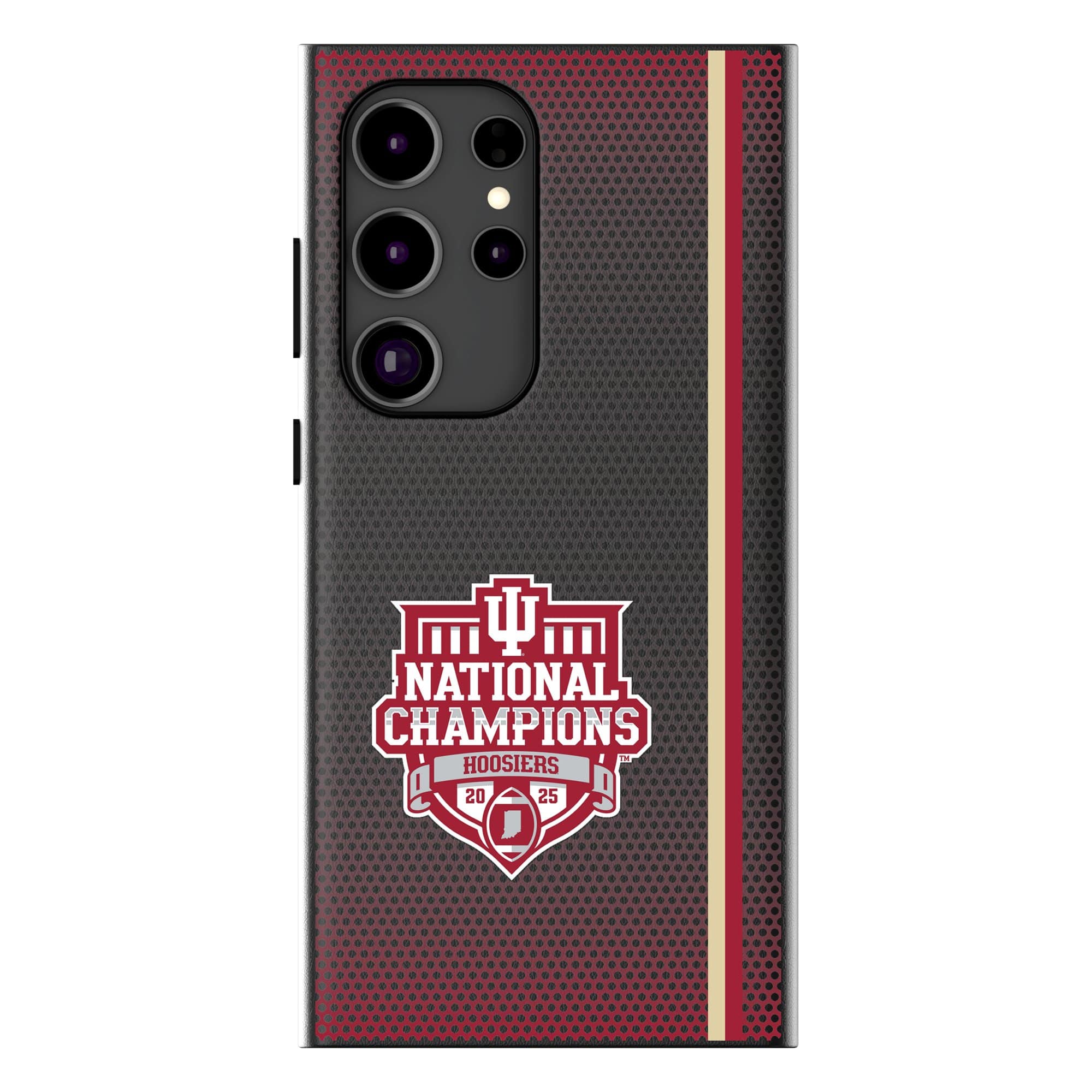 Keyscaper - NCAA - Indiana Hoosiers College Football Playoff 2025 National Champions Galaxy Magnetic Bump Case - S25 - Black