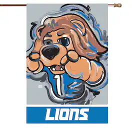 Evergreen Enterprises - Detroit Lions Justin Patten House Flag - Multicolor