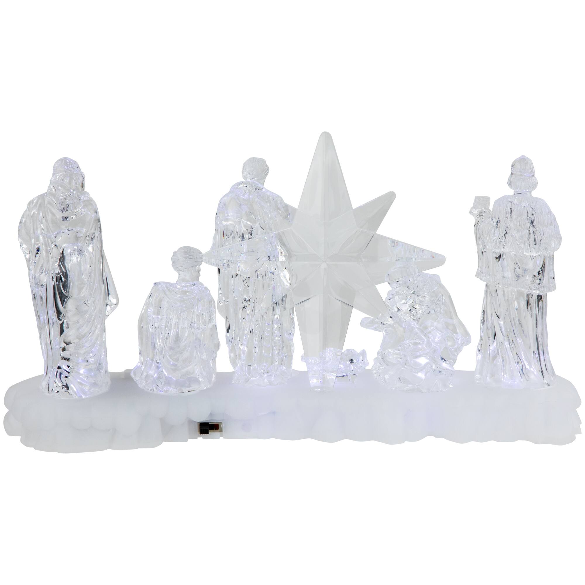 Alt View 5. Northlight - LED Lighted Nativity Scene Acrylic Christmas Decoration - 12.25" - Clear.