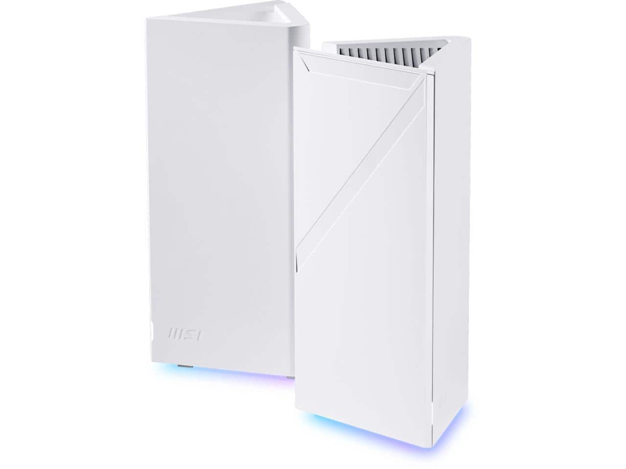 MSI - Roamii BE Pro Mesh 2-Pack (WiFi7, 11000, 6000 sq.ft., 200+ Devices, 2.5Gbps, MU MIMO MLO) - White