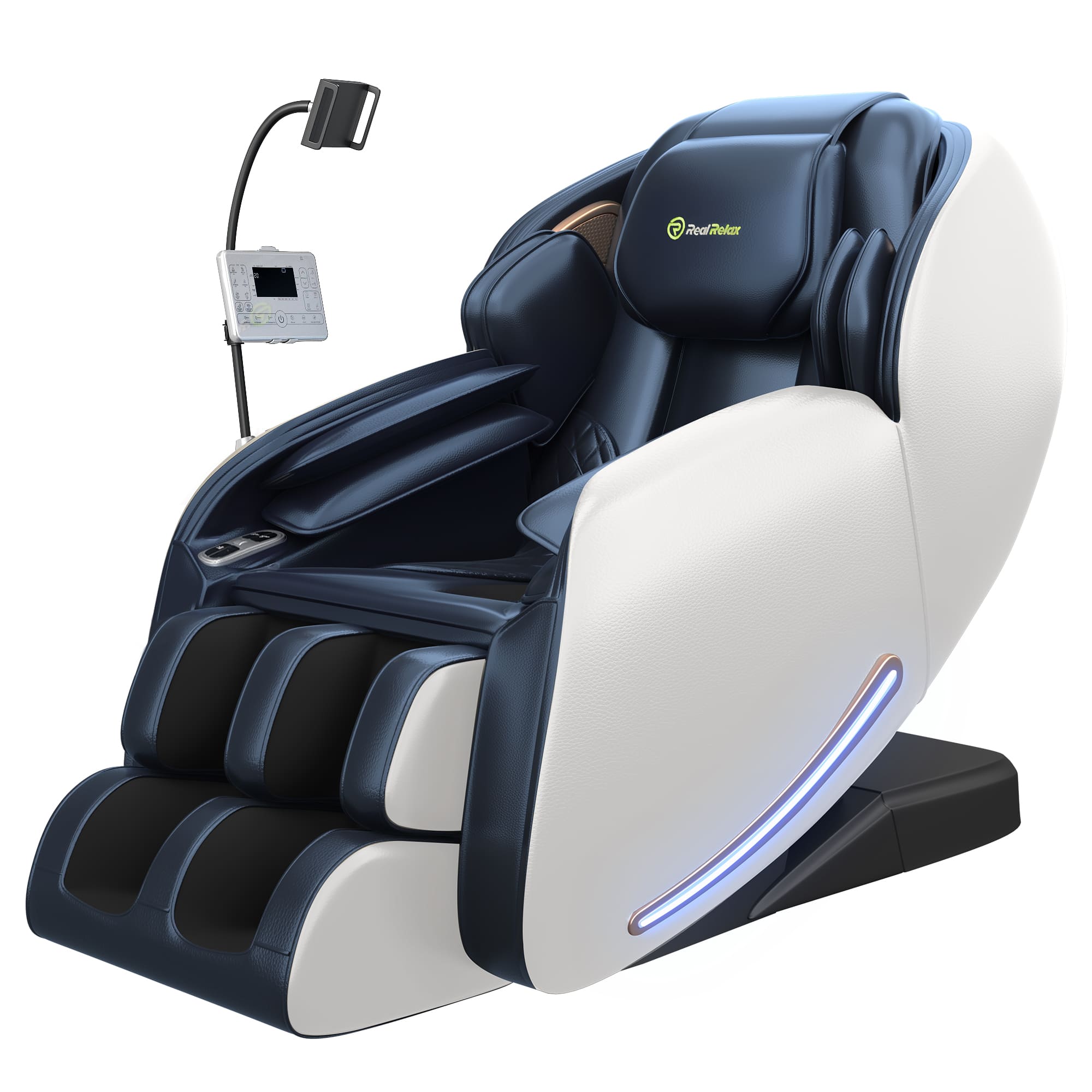 Essen Blissed - Favor-06 Massage Chair Full Body,Zero Gravity SL-Track with Upgraded Phone Controller and Holder - Blue