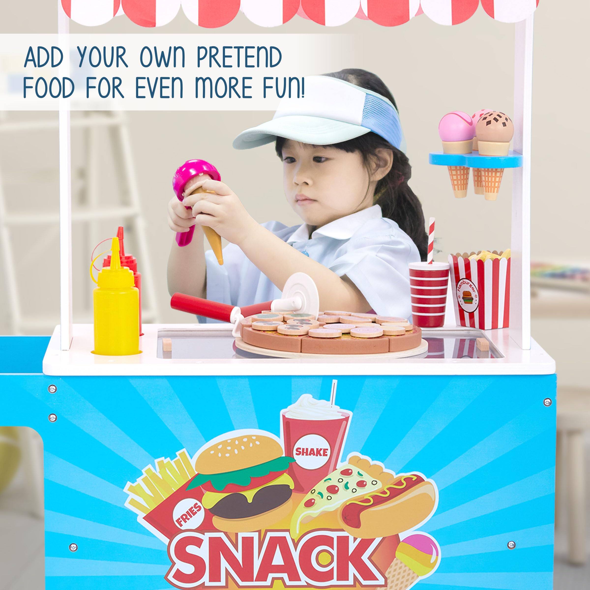 ADD YOUR OWN PRETEND FOOD FOR EVEN MORE FUN! SHAKE FRIES SNACK
