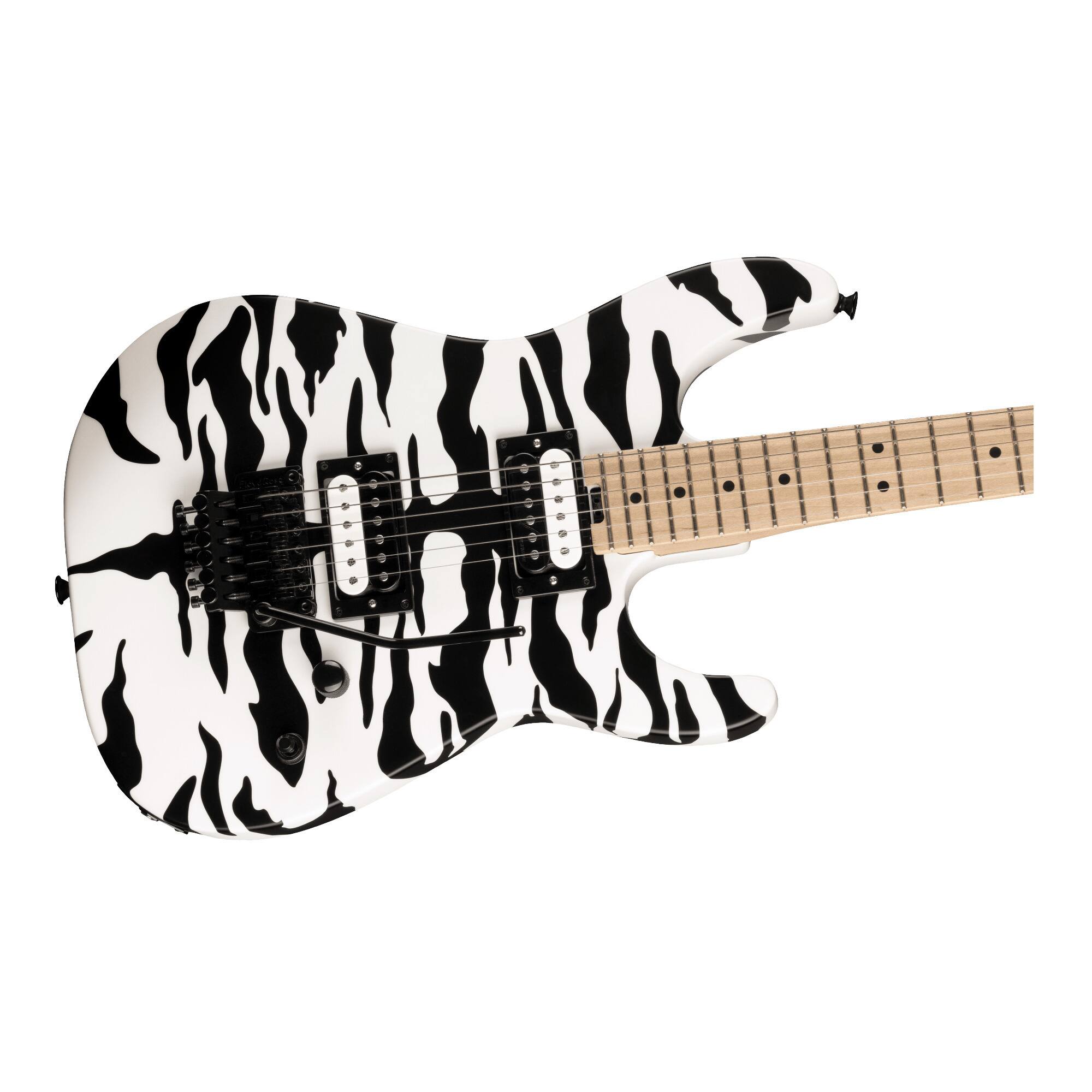 Left. Charvel - Charvel Satchel Signature Pro-Mod DK22 HH Electric Guitar (Satin White Bengal).