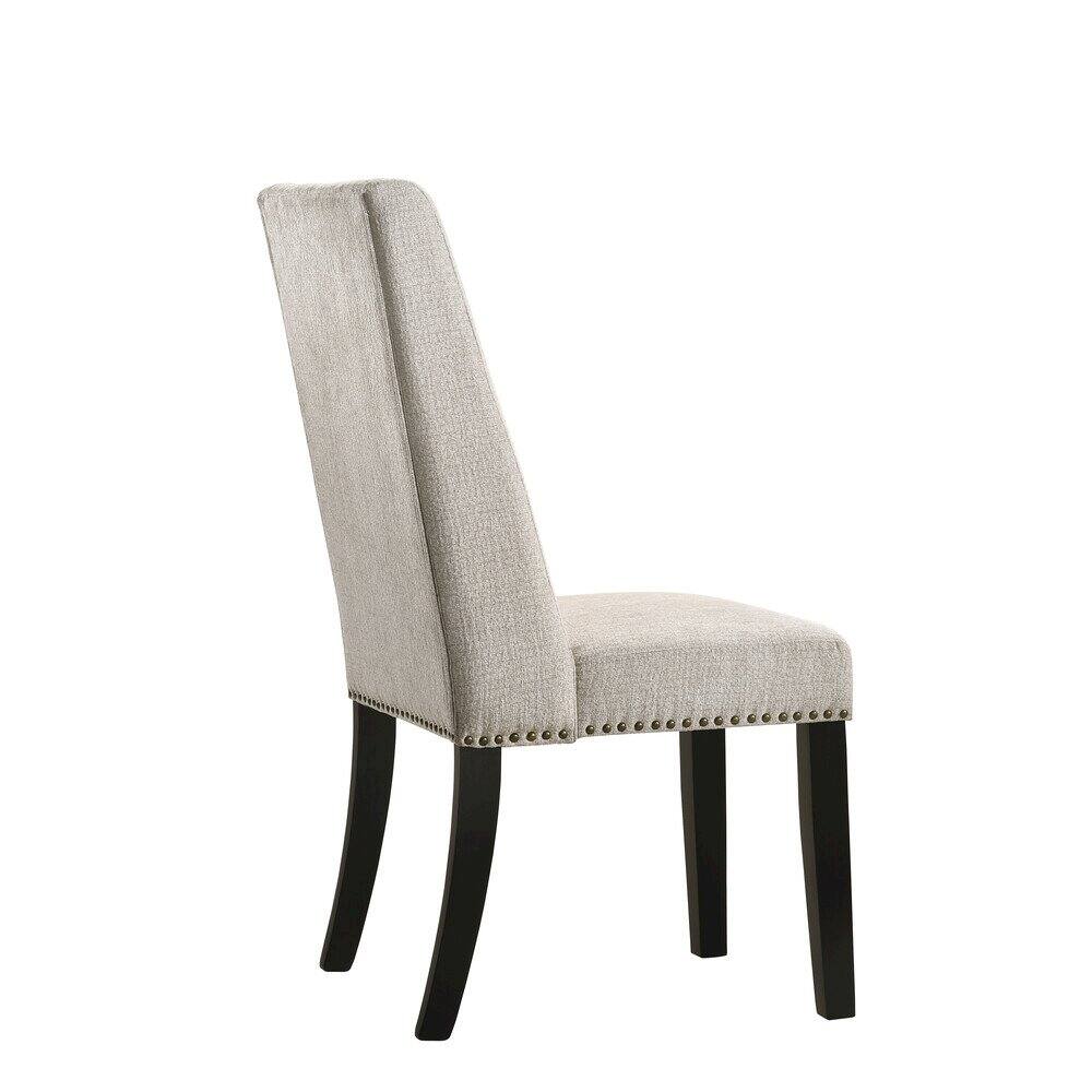 Alt View 3. Carolina Chair & Table - Alden Wood Top 36" Round Dining Table and 4 Laurant Upholstered Dining Chairs - Elm, Black.