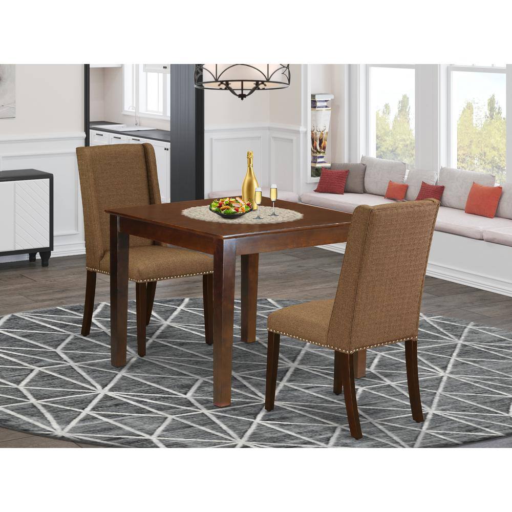 Left. East West Furniture - Dining Room Set Mahogany - Brown.