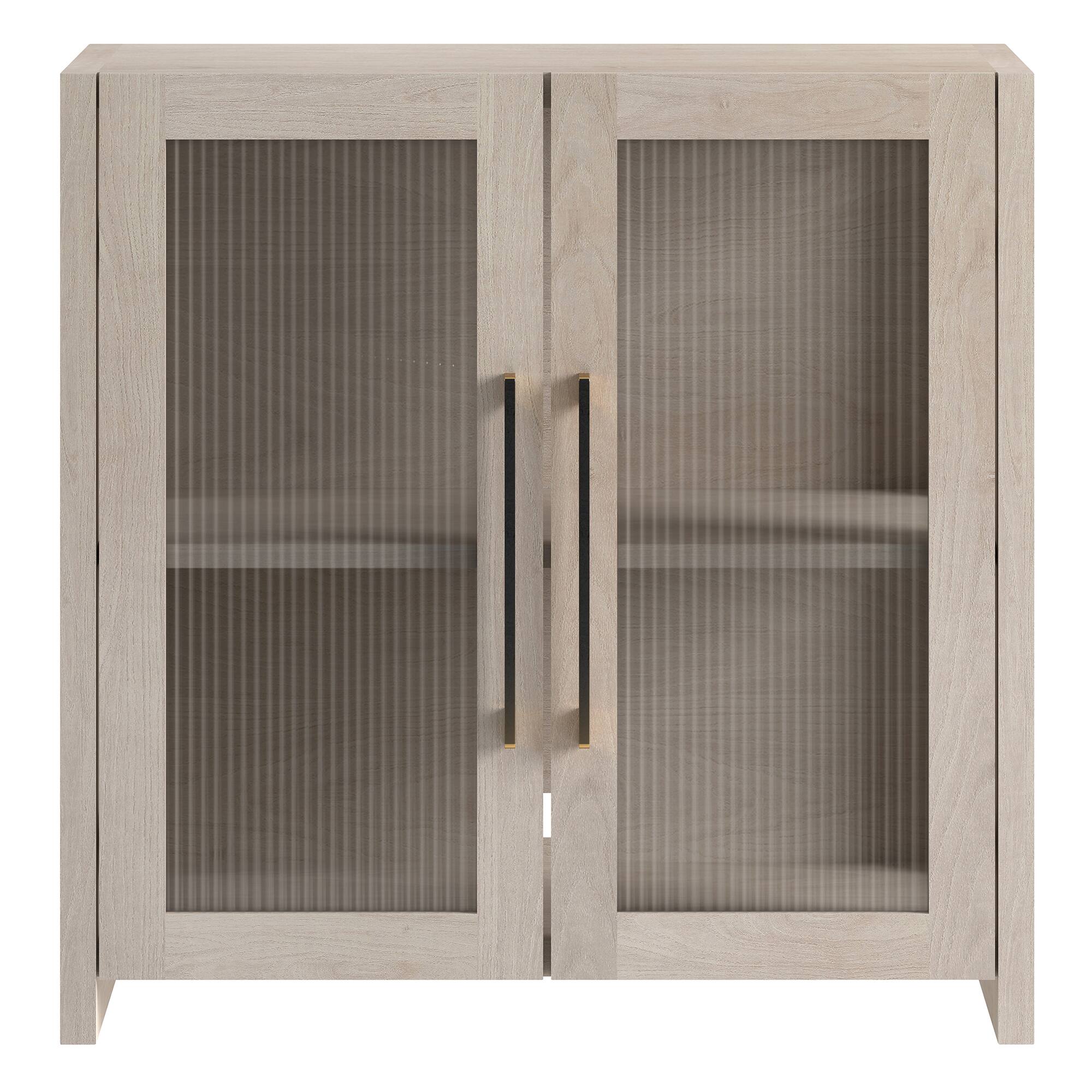 Left. Hudson&Canal - Clarkson 32" Wide Rectangular Accent Cabinet - White.