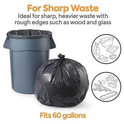 For Sharp Waste  
Ideal for sharp, heavier waste with rough edges such as wood and glass  

Fits 60 gallons
