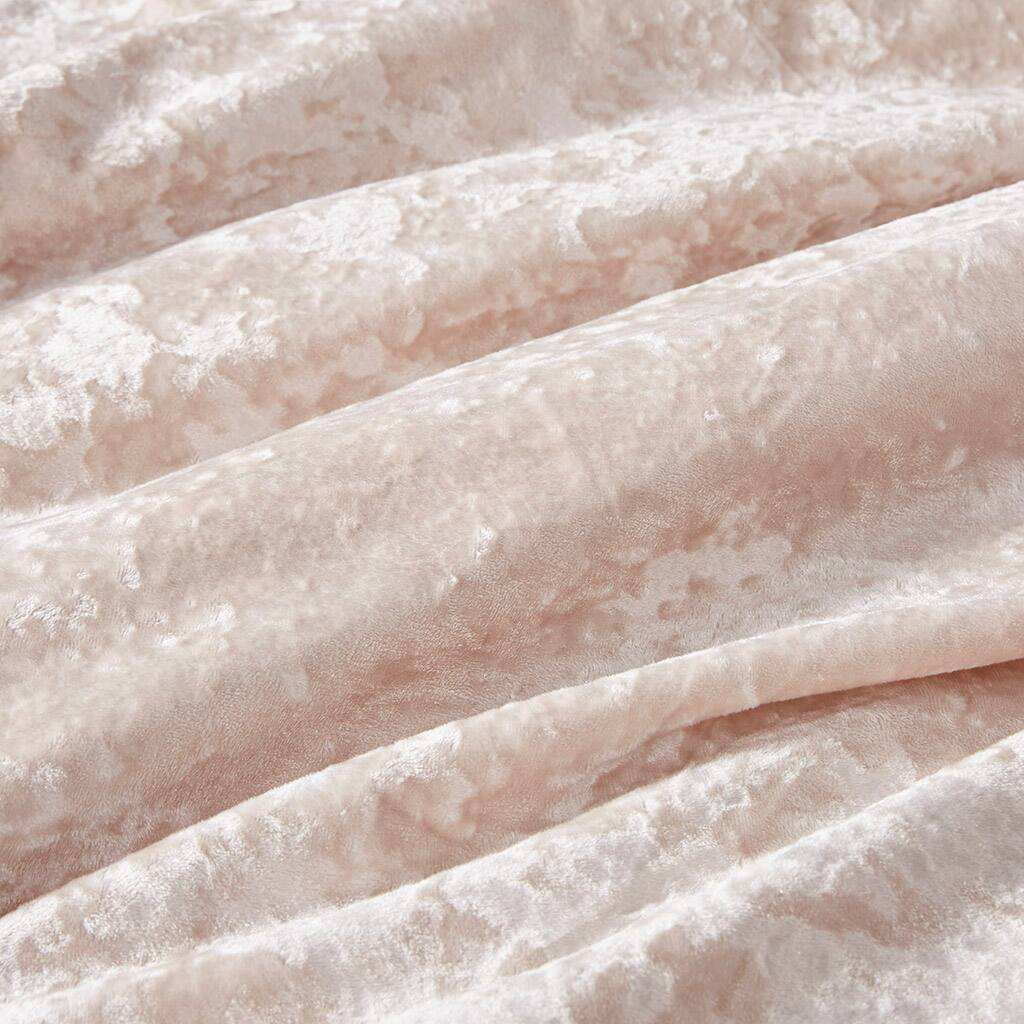 Alt View 5. Gracie Mills - Gracie Mills Graciela Luxe Crushed Velvet Reversible Comforter Set - Blush.