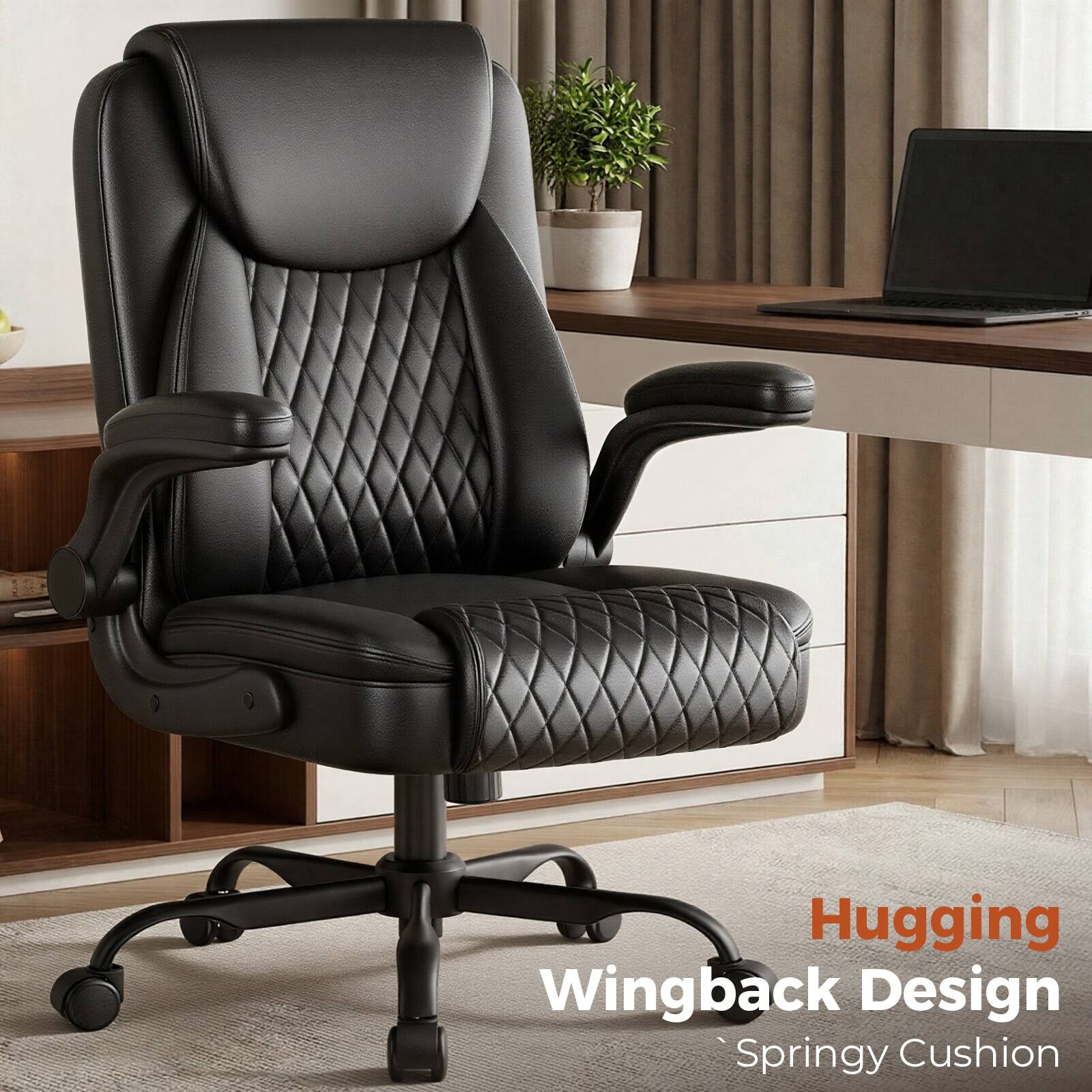 Hugging Wingback Design Springy Cushion