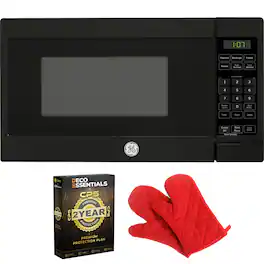 GE - 0.7 Cu. Ft. 700-watt Countertop Microwave Oven, 2 Year Extended Warranty Protection Bundle - Black