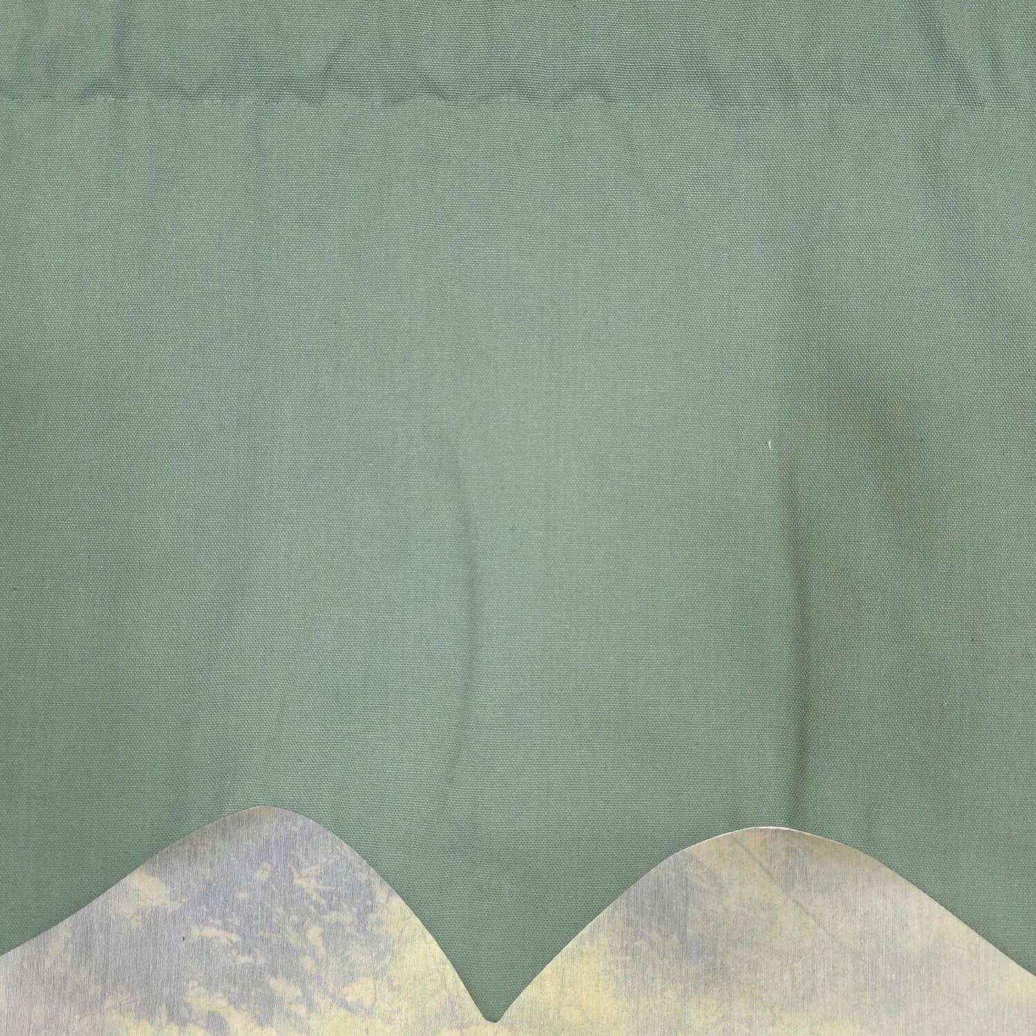 Alt View 2. RLF Home - RLF Home Soft Duck Regal Window Valance 100% Cotton Lined Rod Pocket 50" x 17" Green - Green.