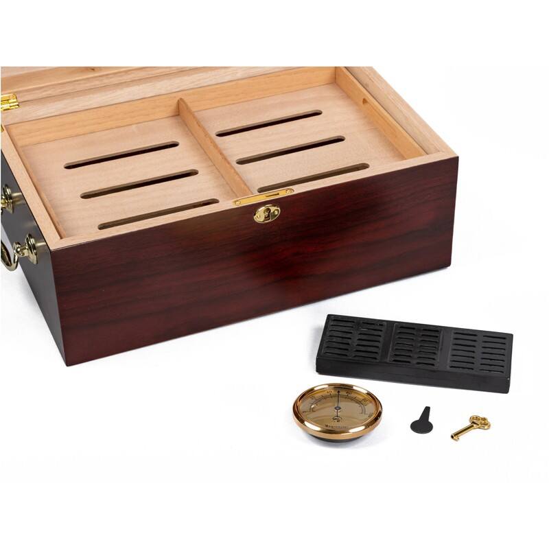 Alt View 1. Prestige - The Michelangelo Cigar Humidors - Rich Dark Cherry Finish.