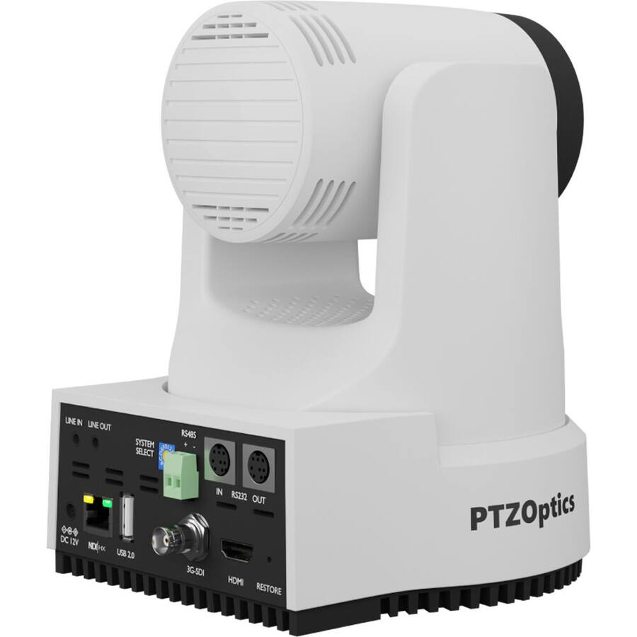 Ptzoptics 5 x PTZOptics Move 4K PTZ Camera with 20x Zoom (White) (PT20X 4K WH G3 ...