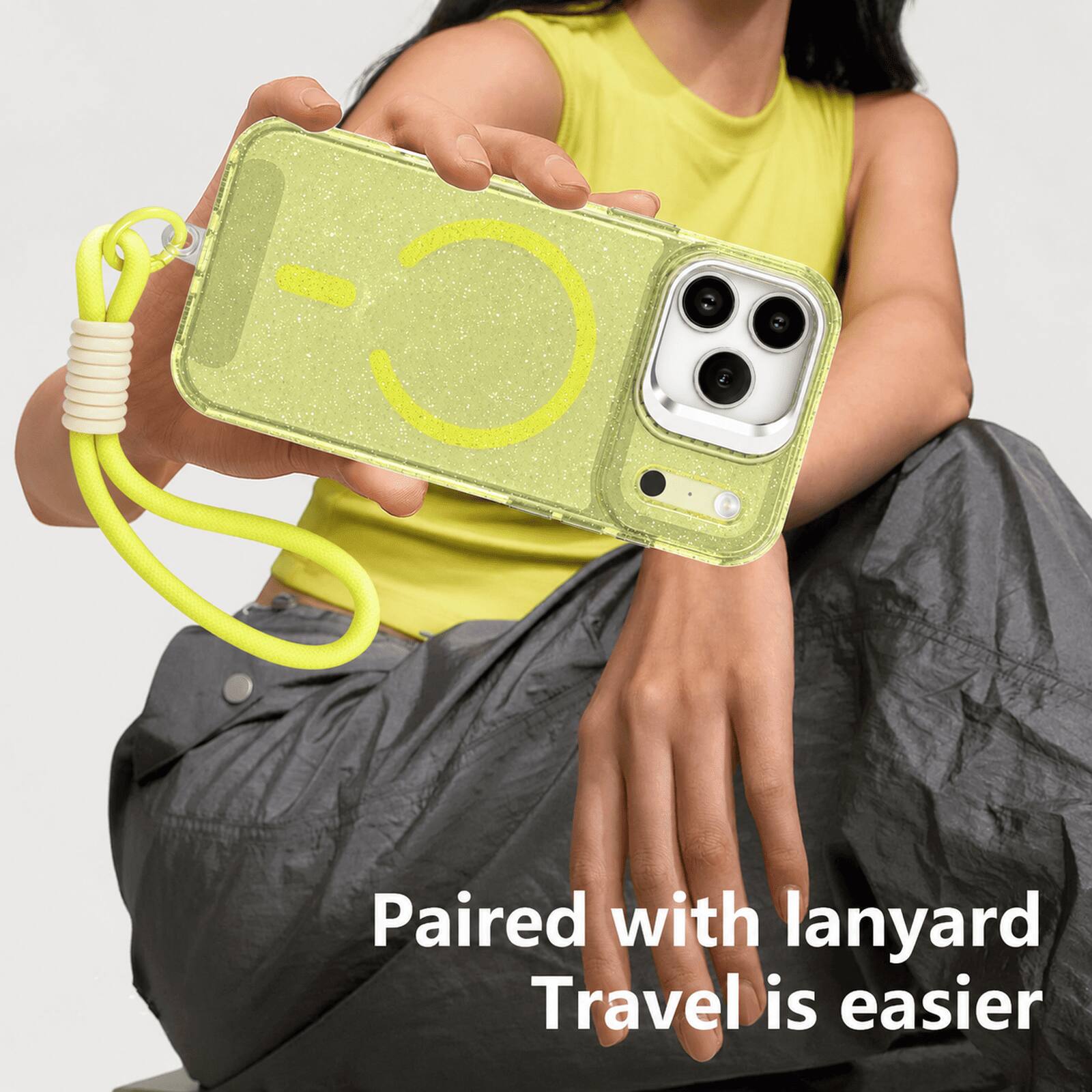 Paired with lanyard, travel is easier