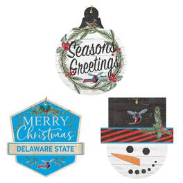Jardine - Delaware State Hornets Ornament Bundle - White