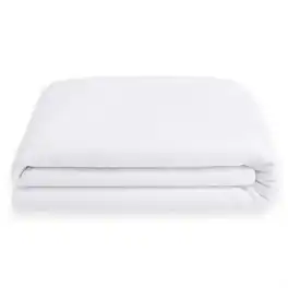 Sleepgram - Breathable Sweat Proof Cotton Cover Mattress Protector, King - White