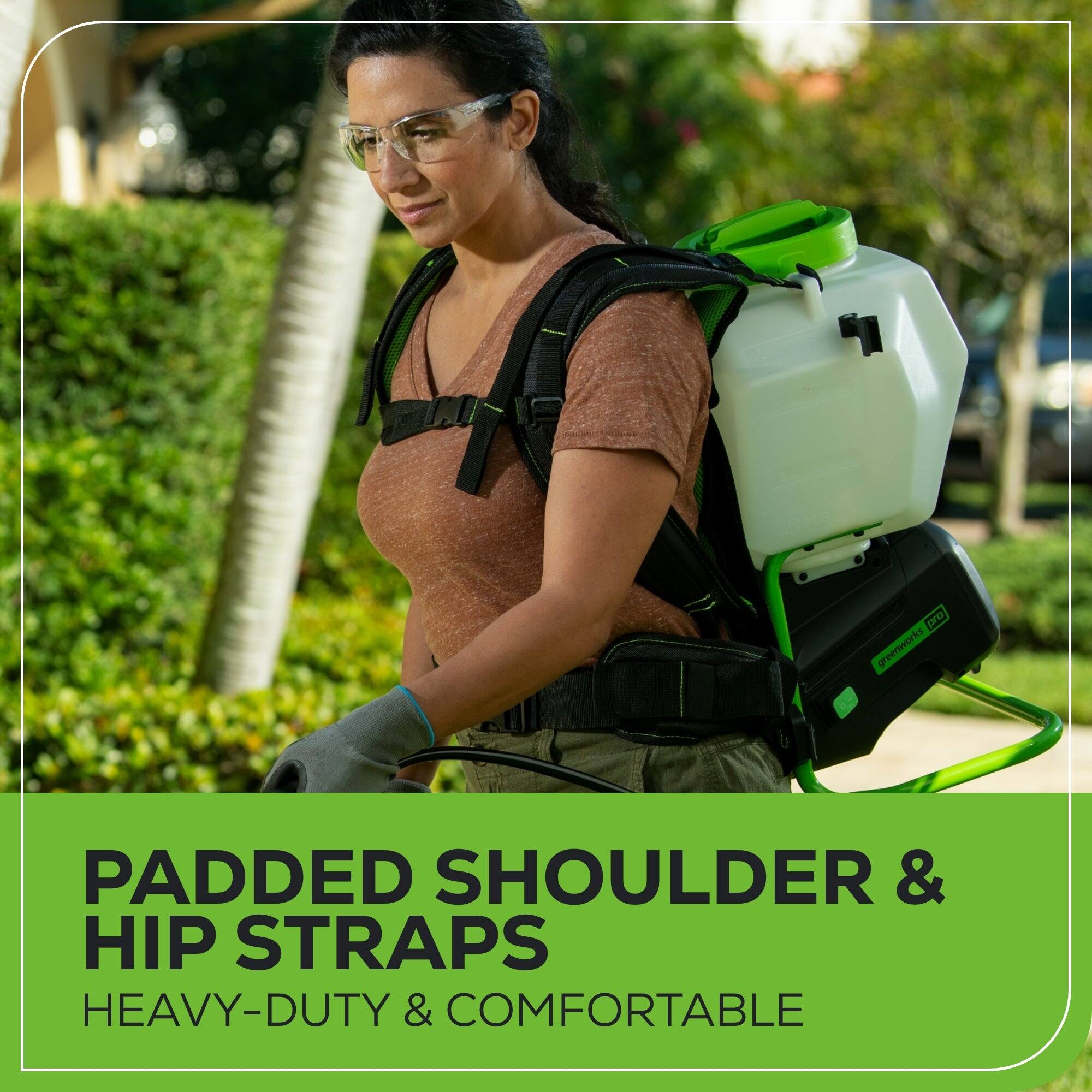 CJO greenworks

PADDED SHOULDER & HIP STRAPS
HEAVY-DUTY & COMFORTABLE