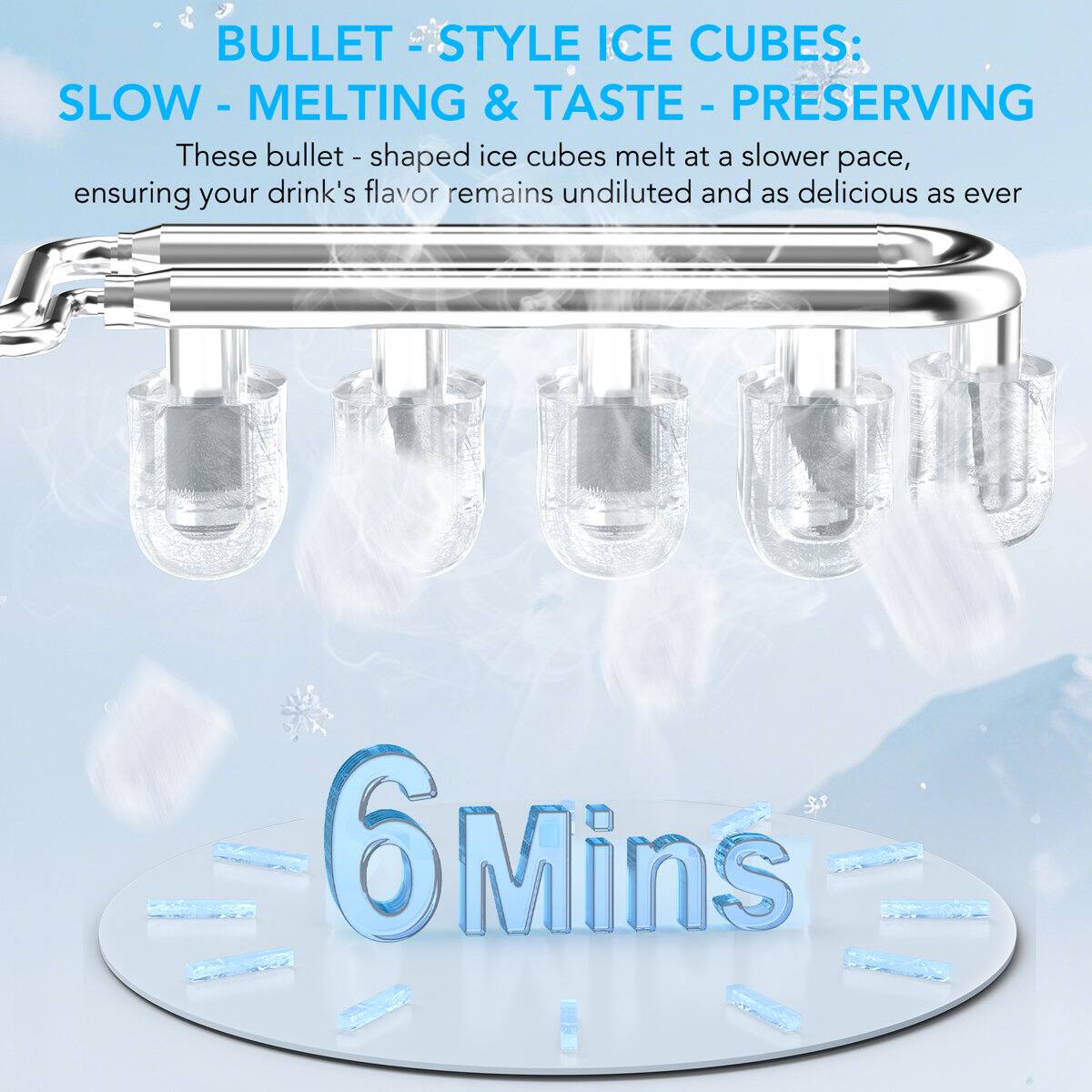 BULLET - STYLE ICE CUBES: SLOW - MELTING & TASTE - PRESERVING

These bullet - shaped ice cubes melt at a slower pace, ensuring your drink's flavor remains undiluted and as delicious as ever

6 Mins