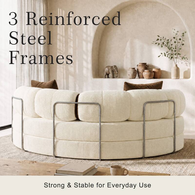 3 Reinforced Steel Frames  
Strong & Stable for Everyday Use