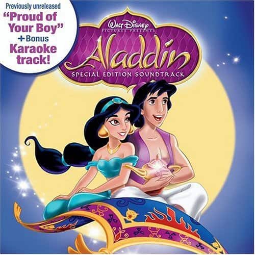 Previously unreleased  
"Proud of Your Walt Disney Boy"  
+ Bonus Karaoke track!  

SPECIAL EDITION SOUNDTRACK  

Aladdin