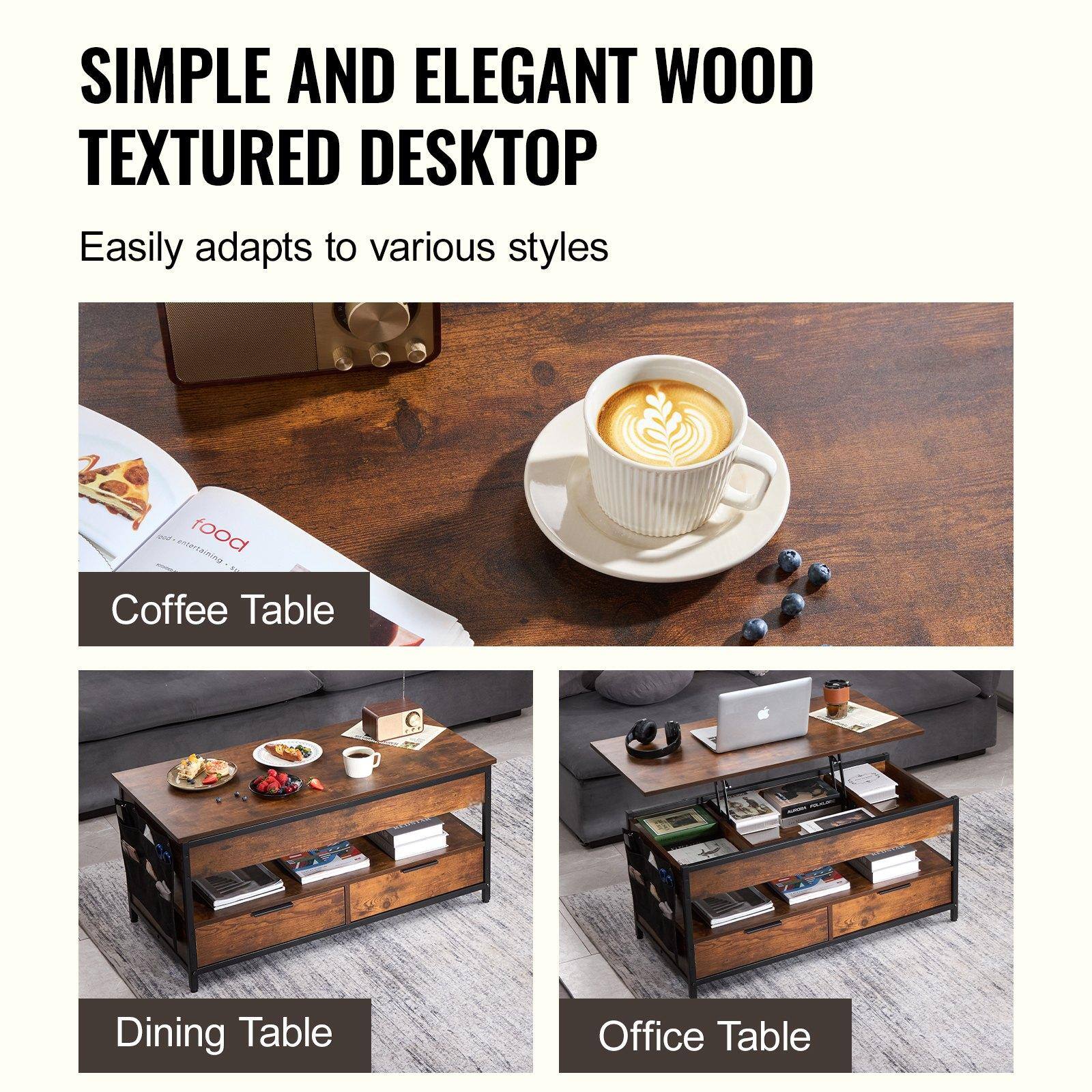 SIMPLE AND ELEGANT WOOD TEXTURED DESKTOP

Easily adapts to various styles

Coffee Table

Dining Table

Office Table