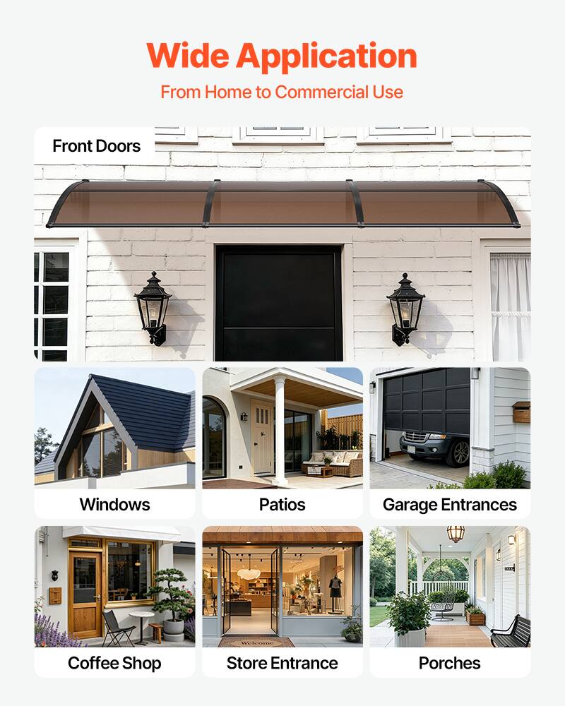 Wide Application  
From Home to Commercial Use  

Front Doors  
Windows  
Patios  
Garage Entrances  
Coffee Shop  
Store Entrance  
Porches