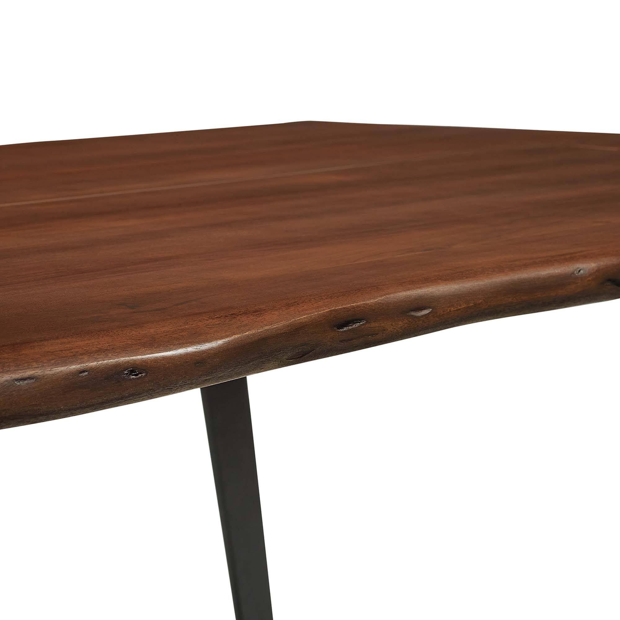 Alt View 8. Modway - Viggo 60" Live Edge Acacia Wood Acacia Wood Dining Table by Modway - Black Walnut.
