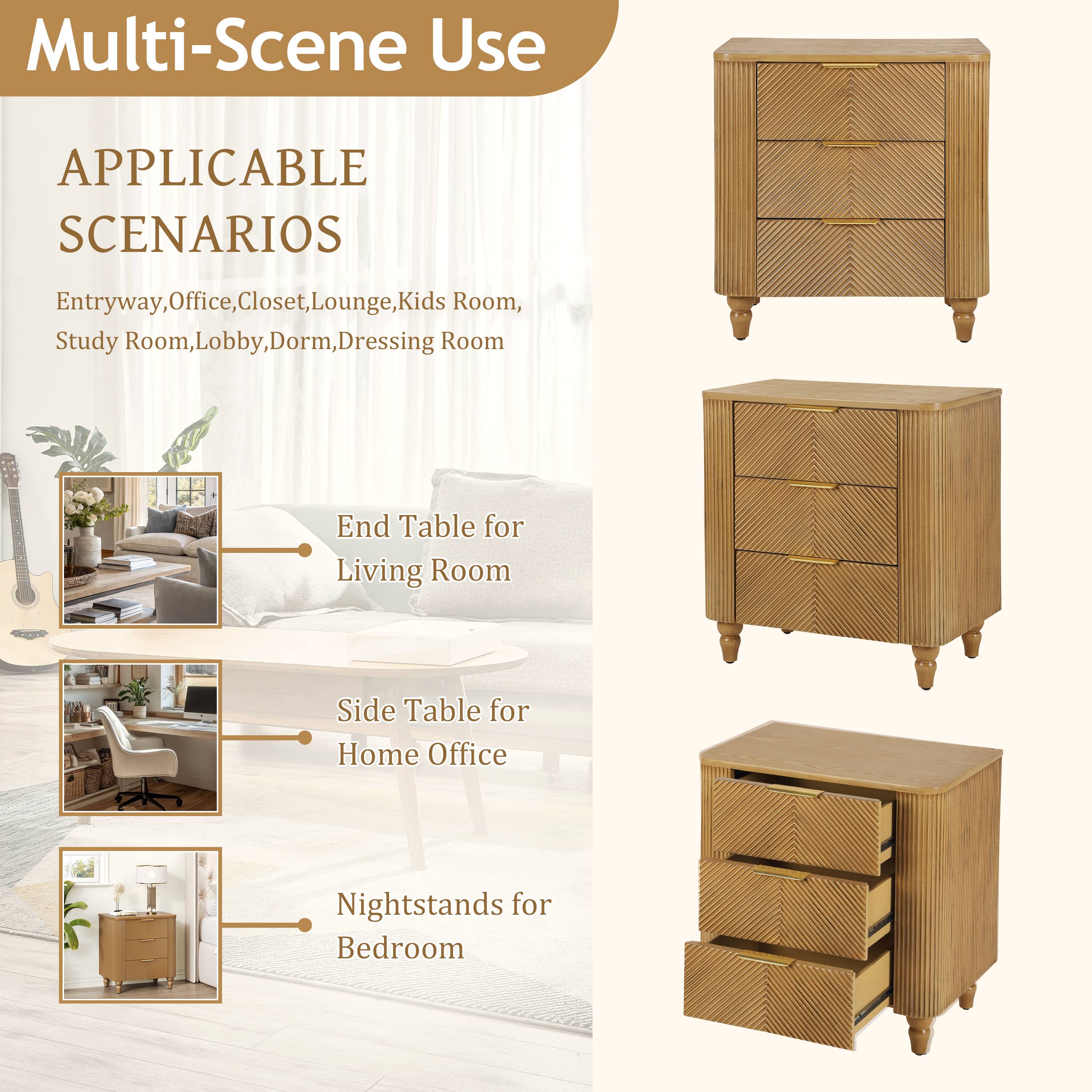 Multi-Scene Use

APPLICABLE SCENARIOS

Entryway, Office, Closet, Lounge, Kids Room, Study Room, Lobby, Dorm, Dressing Room

End Table for Living Room

Side Table for Home Office

Nightstands for Bedroom