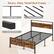 Heavy-Duty Metal Bed Frame with 9 Support Legs, Sturdy Metal Slats and Anti-slip Foot Pads.