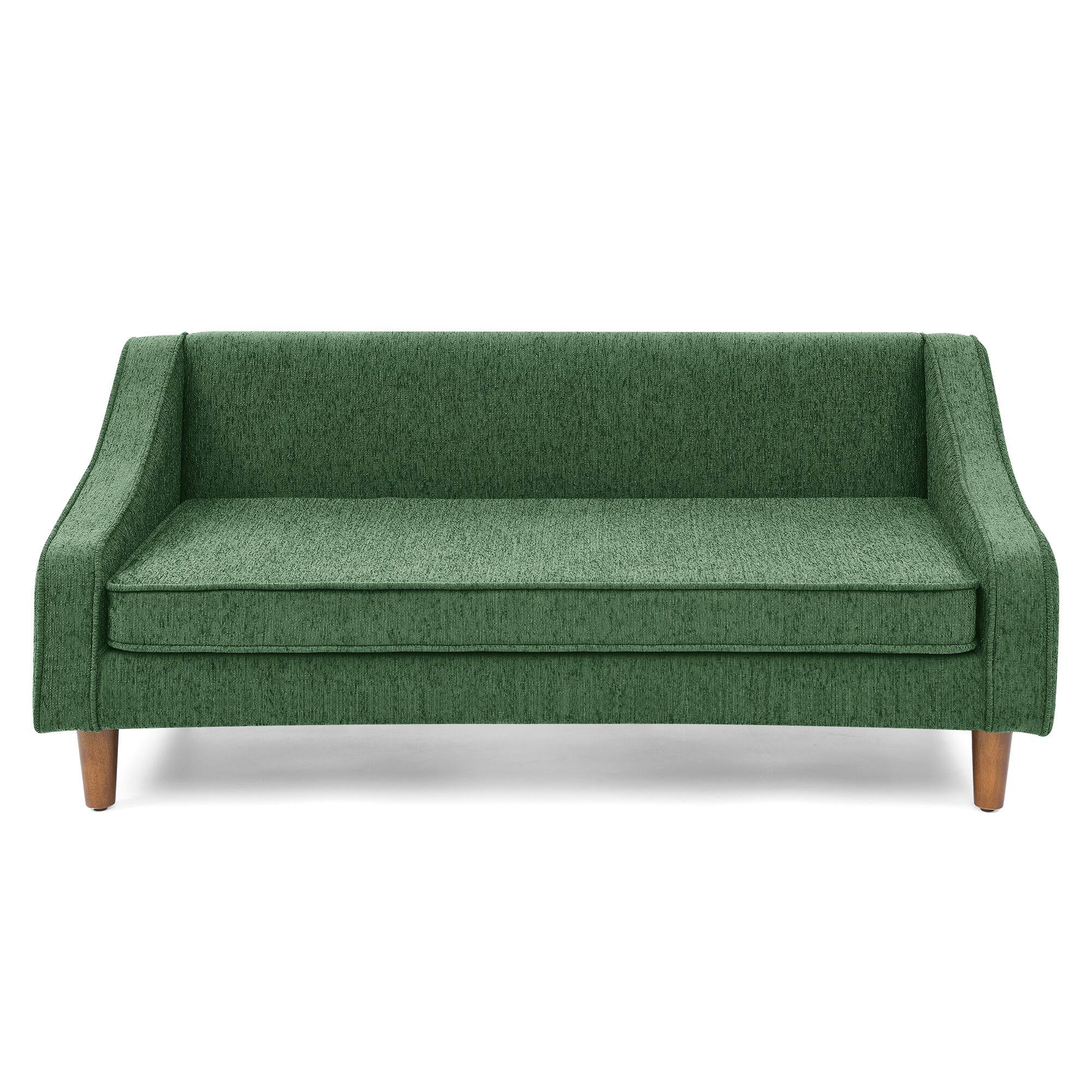 Alt View 4. APRILSOUL - Durable Elevated Dog Sofa Bed Pet sofa with modern irregular armrest design Comfortable soft dog sofa Green - Green.