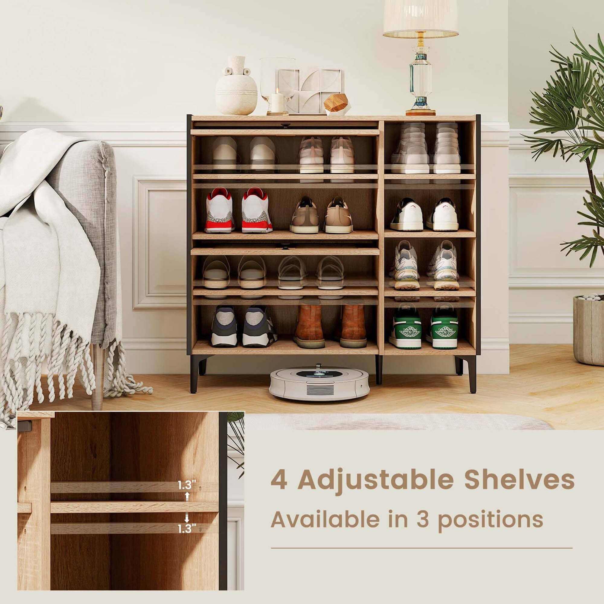 1.3" 1 i 1.3" 4 Adjustable Shelves Available in 3 positions