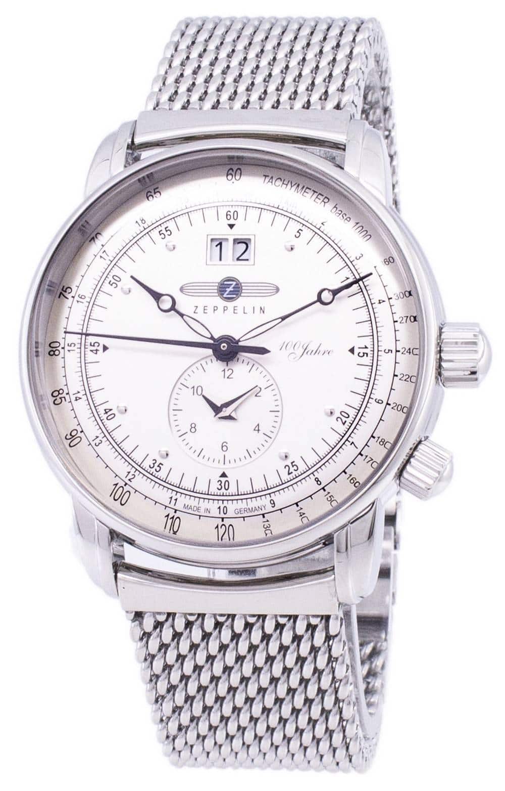 Zeppelin - Series 100 Years ED.1 Germany Made 7640M-1 Men's Watch 50M - Silver