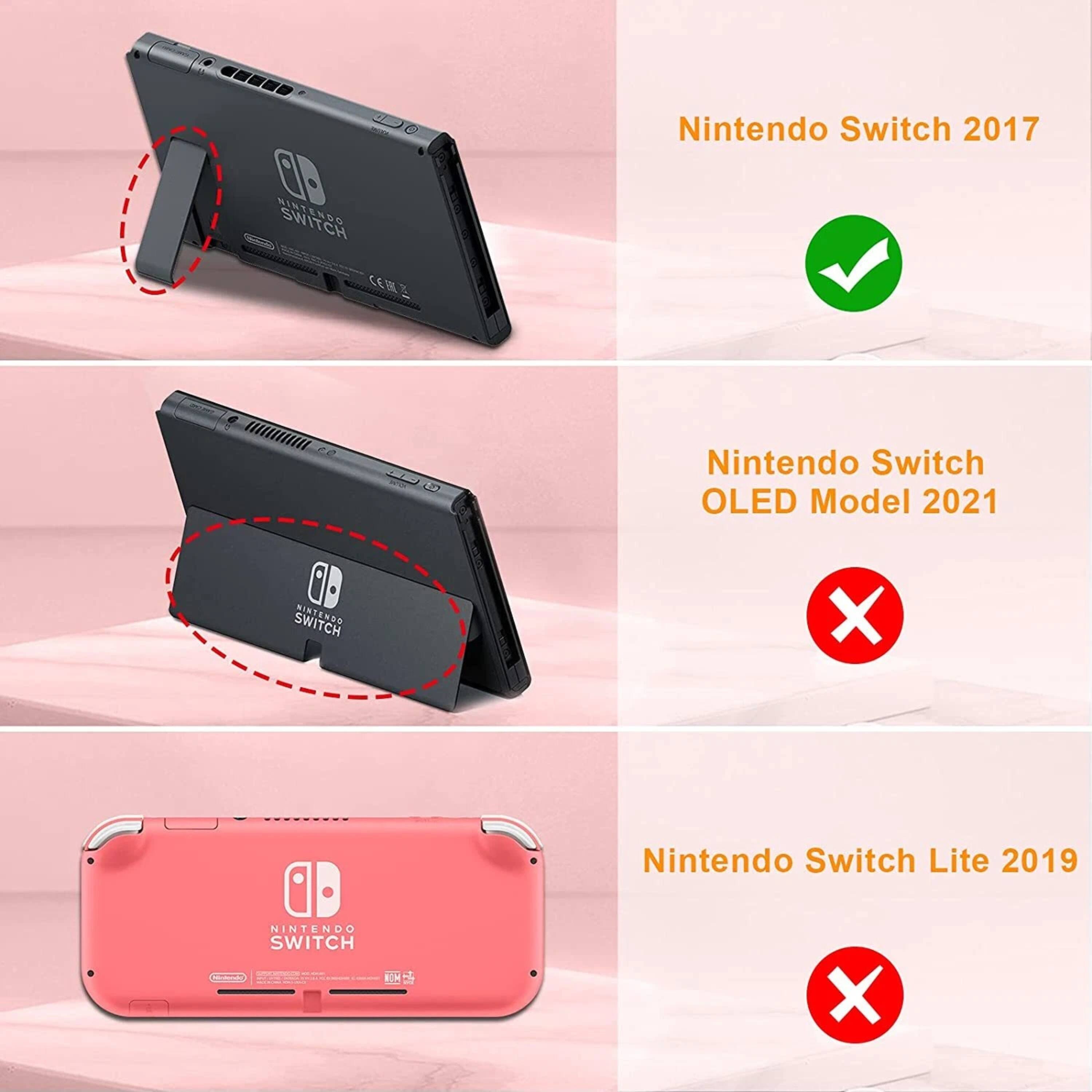 Nintendo Switch 2017  
Nintendo Switch OLED Model 2021  
Nintendo Switch Lite 2019  

- Nintendo Switch 2017: ✅  
- Nintendo Switch OLED Model 2021: ❌  
- Nintendo Switch Lite 2019: ❌
